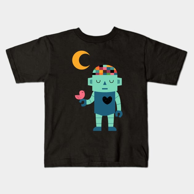 Robot Dreams Kids T-Shirt by AndyWestface